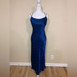 Steppin' Out Royal Blue Floral Maxi Dress